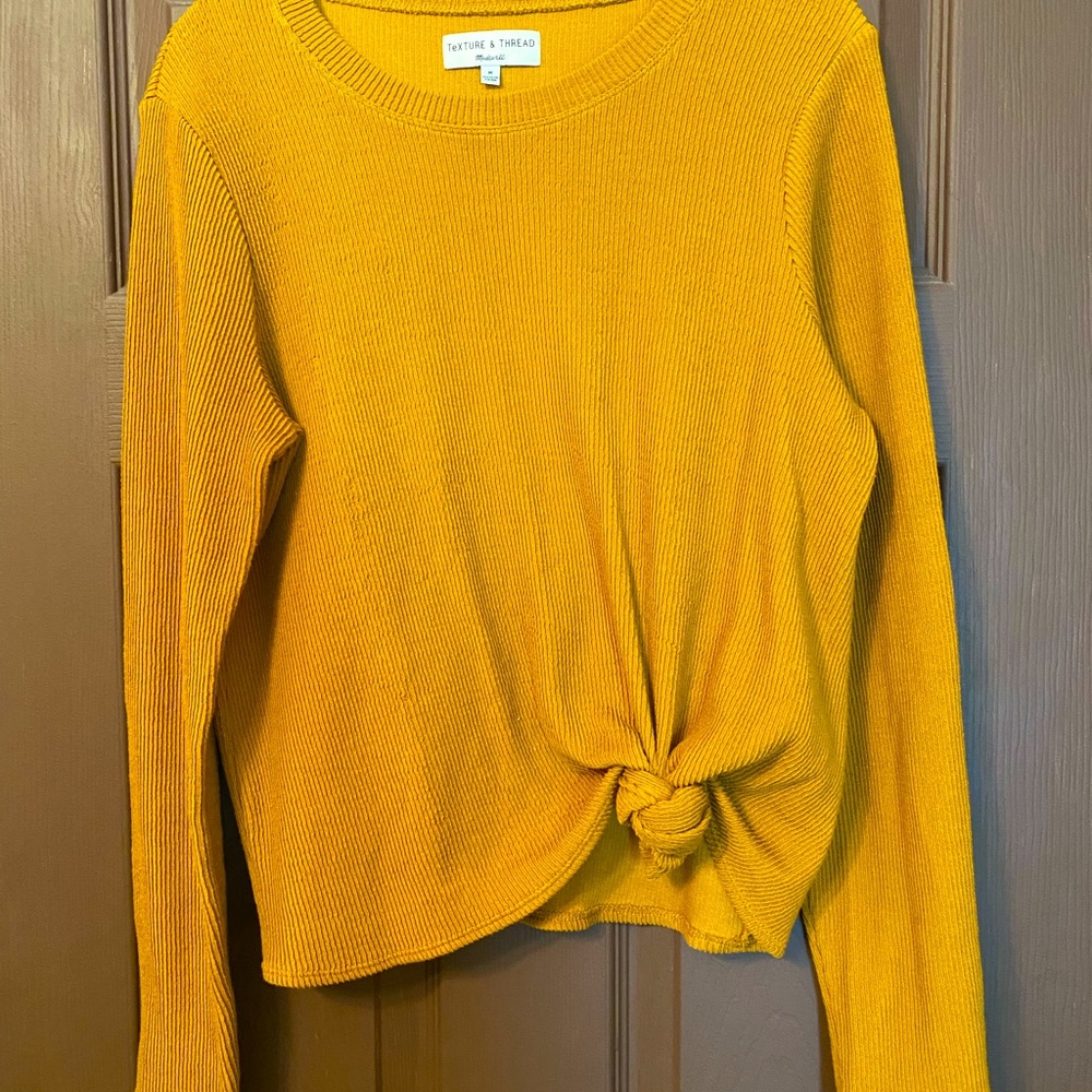 Madewell • TeXTURE & THREAD Lonf Sleeve Tie Knot Shirt • Size M
